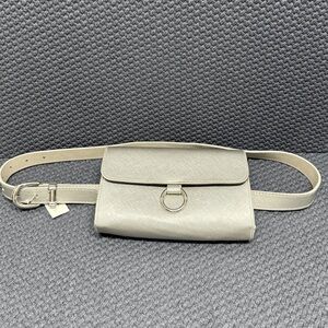 NWT…Steve Madden silver belt bag‎ with silver hardware.